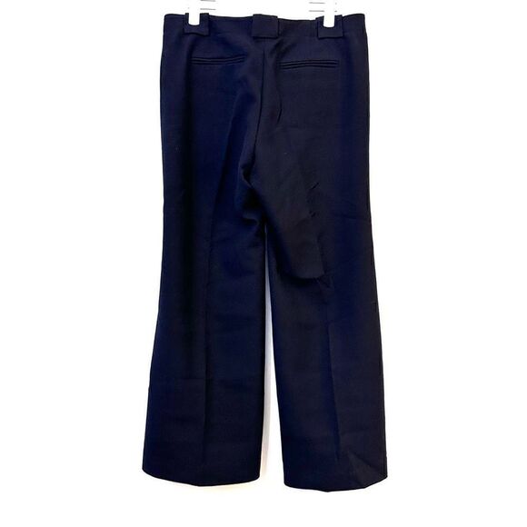 Ann Taylor LOFT Kate Fit Flat Front Wide Leg Trouser Pants Black Petite Size 8P - Picture 2 of 4